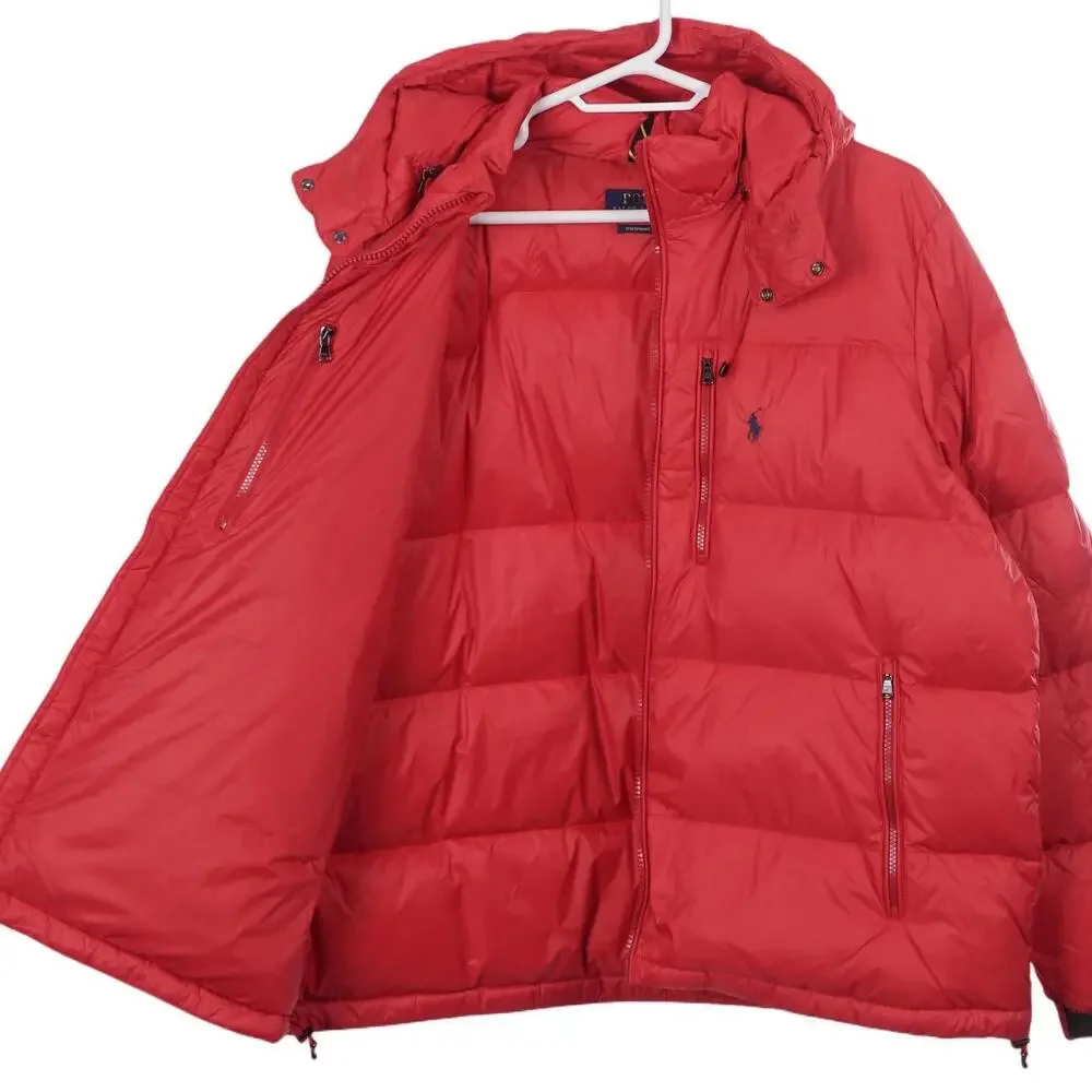 NWOT Polo Ralph Lauren El Cap Jacket 2XB Red Down Puffer Full Zip Hooded